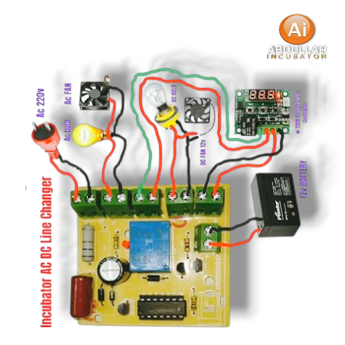 Incubator AC/DC 12V-220V Line Changer is a very effective device used for power supply of incubator.