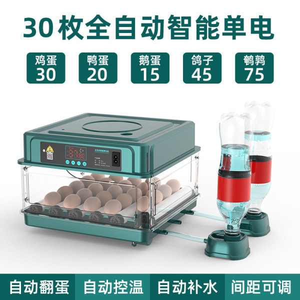 Fully Automatic Smart Home 24-30 Eggs Small Chicken Incubator Automatic Egg Turning High Incubation Rate Small Constant Temperature Egg Incubator