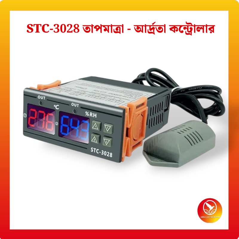 STC-3028 ডিজিটাল তাপমাত্রা এবং আর্দ্রতা নিয়ন্ত্রক একটি উচ্চমানের ডিভাইস যা একই সাথে তাপমাত্রা এবং আর্দ্রতা নিয়ন্ত্রণ করতে পারে। এটি ইনকিউবেটর, অ্যাকোয়ারিয়াম, রেফ্রিজারেটর, বায়ু নিয়ন্ত্রণ করতে ব্